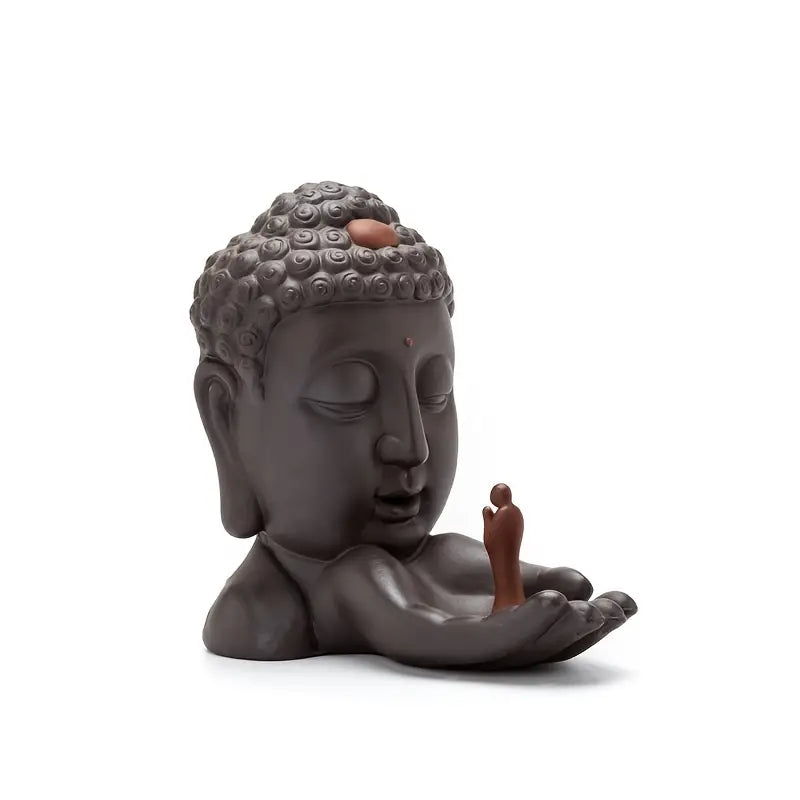 Ceramic Buddha Backflow Incense Burner for Home Decor