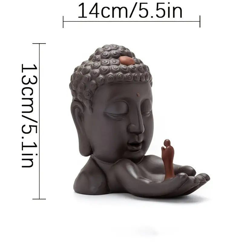 Ceramic Buddha Backflow Incense Burner for Home Decor