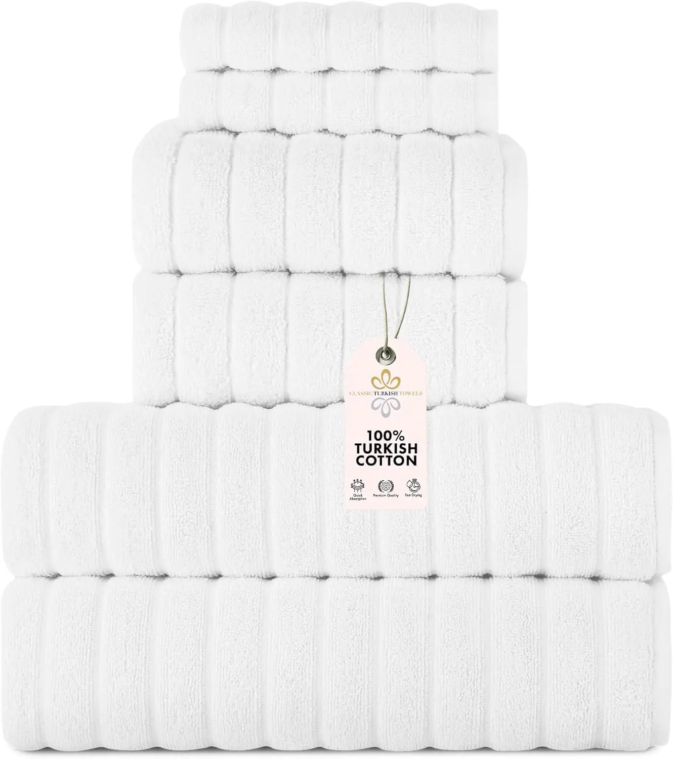 Turkish Cotton Towel Set (6-Piece)